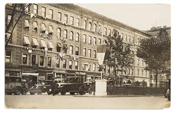 (PHOTOGRAPHY.) Group of 4 postcards of Harlem street scenes, some or all by James Van Der Zee.